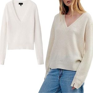 Rag&Bone Gray Pierce 100% Cashmere V-Neck Sweater |Size S | Worn 1x like new